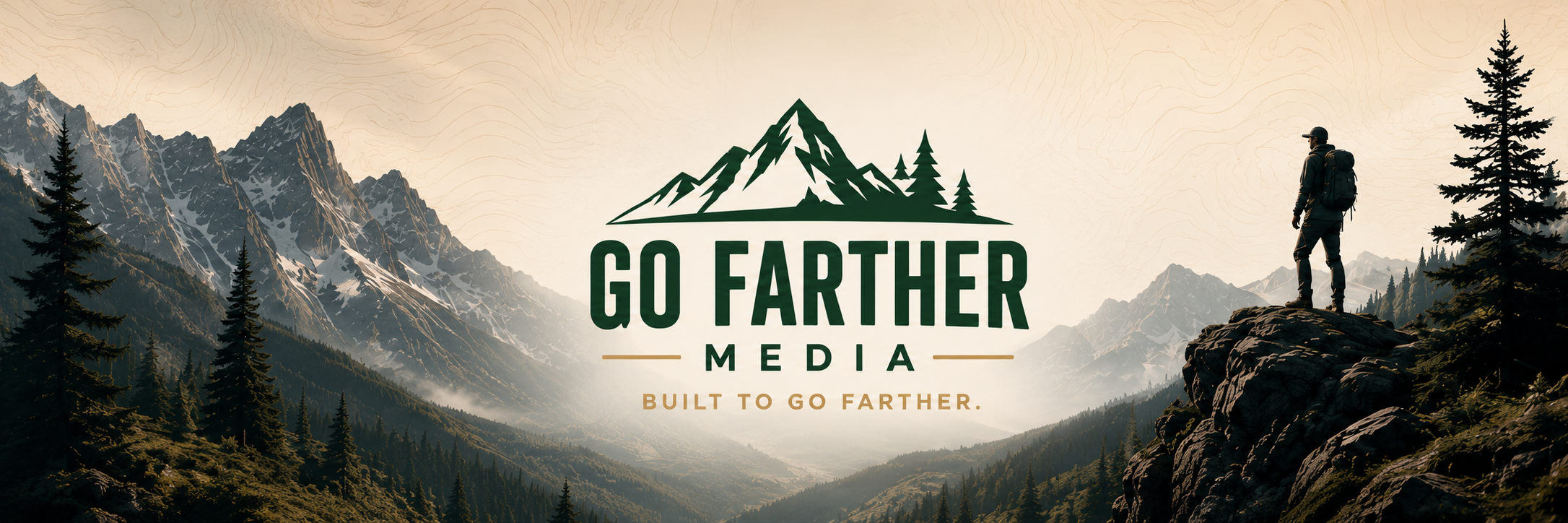 Go Farther Media mountain adventure banner